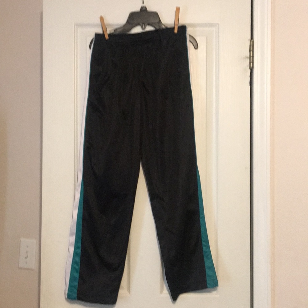 Nice black sweats with stripe down side